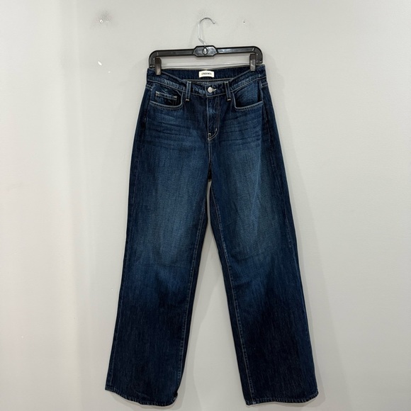 L’agence Jeans Alicent High Rise Wide Leg in Trenton Blue - Picture 4 of 10